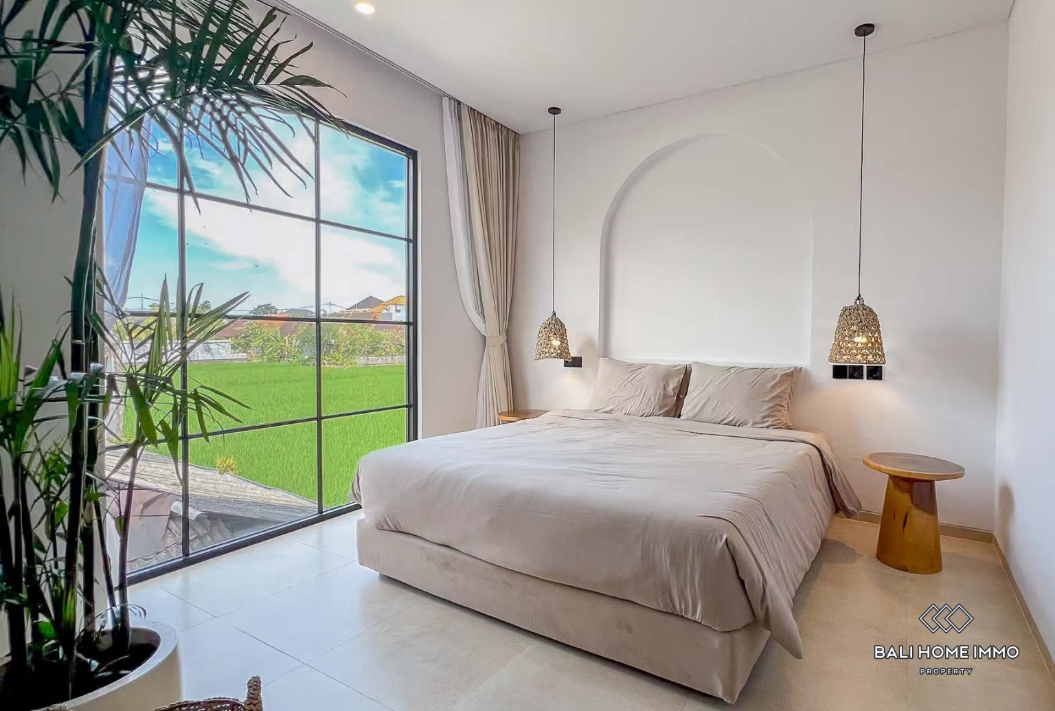 Ricefields view 2 Bedrooms villa for sale and rent in Bali, Near Cemagi & Seseh Beach view 9