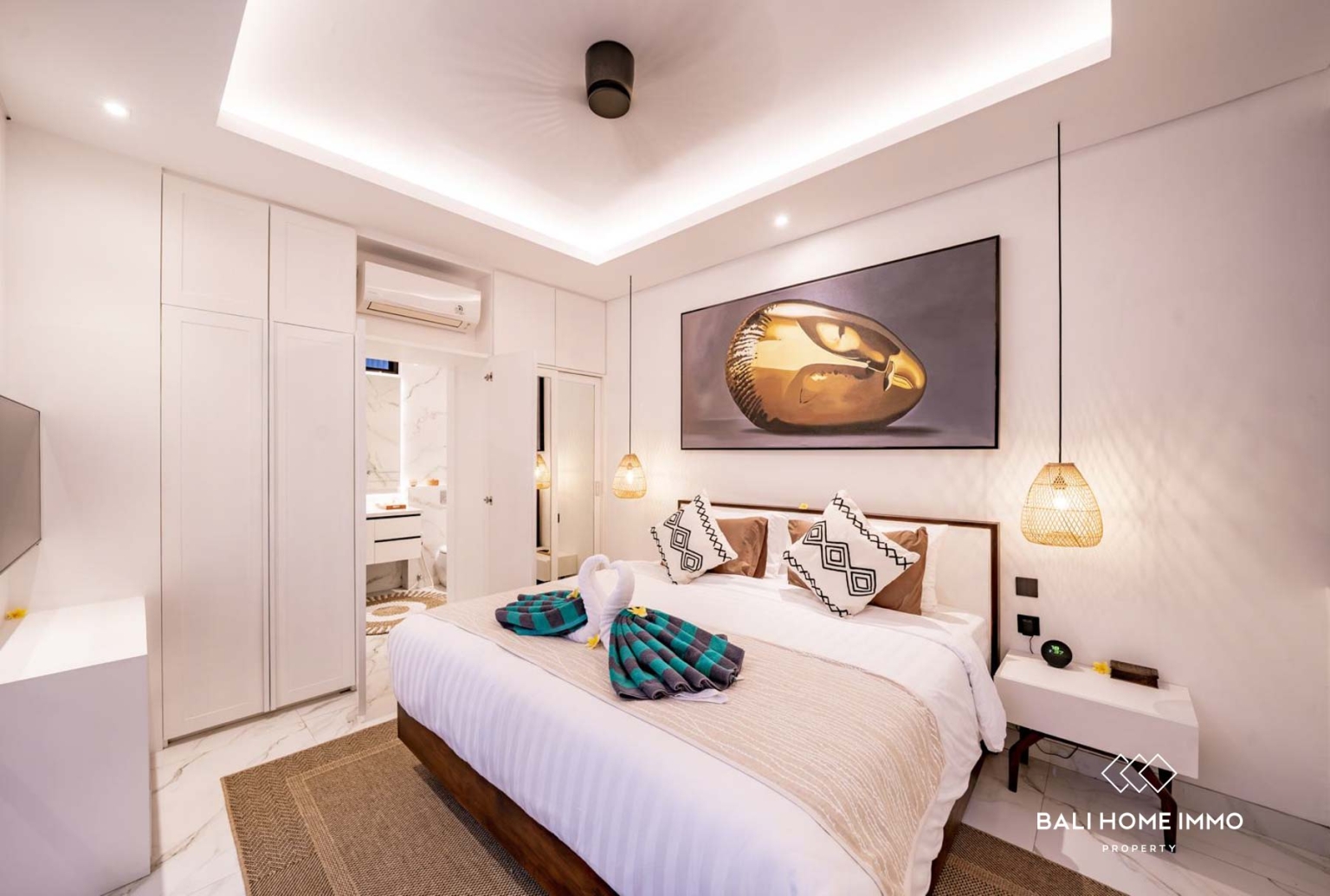 VILLA ÉLÉGANTE DE 3 CHAMBRES À VENDRE EN BAIL À SEMINYAK, BALI view 19