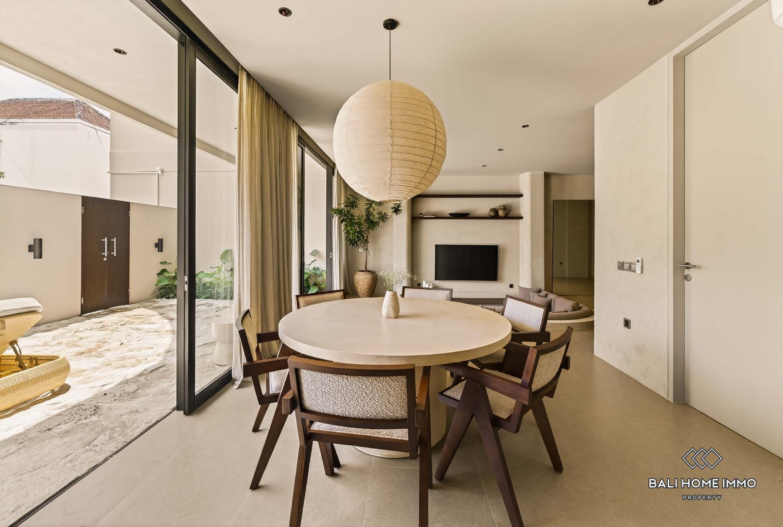 Stylish 3 Bedrooms holiday villa for sale in Bali, Canggu, residential side view 4