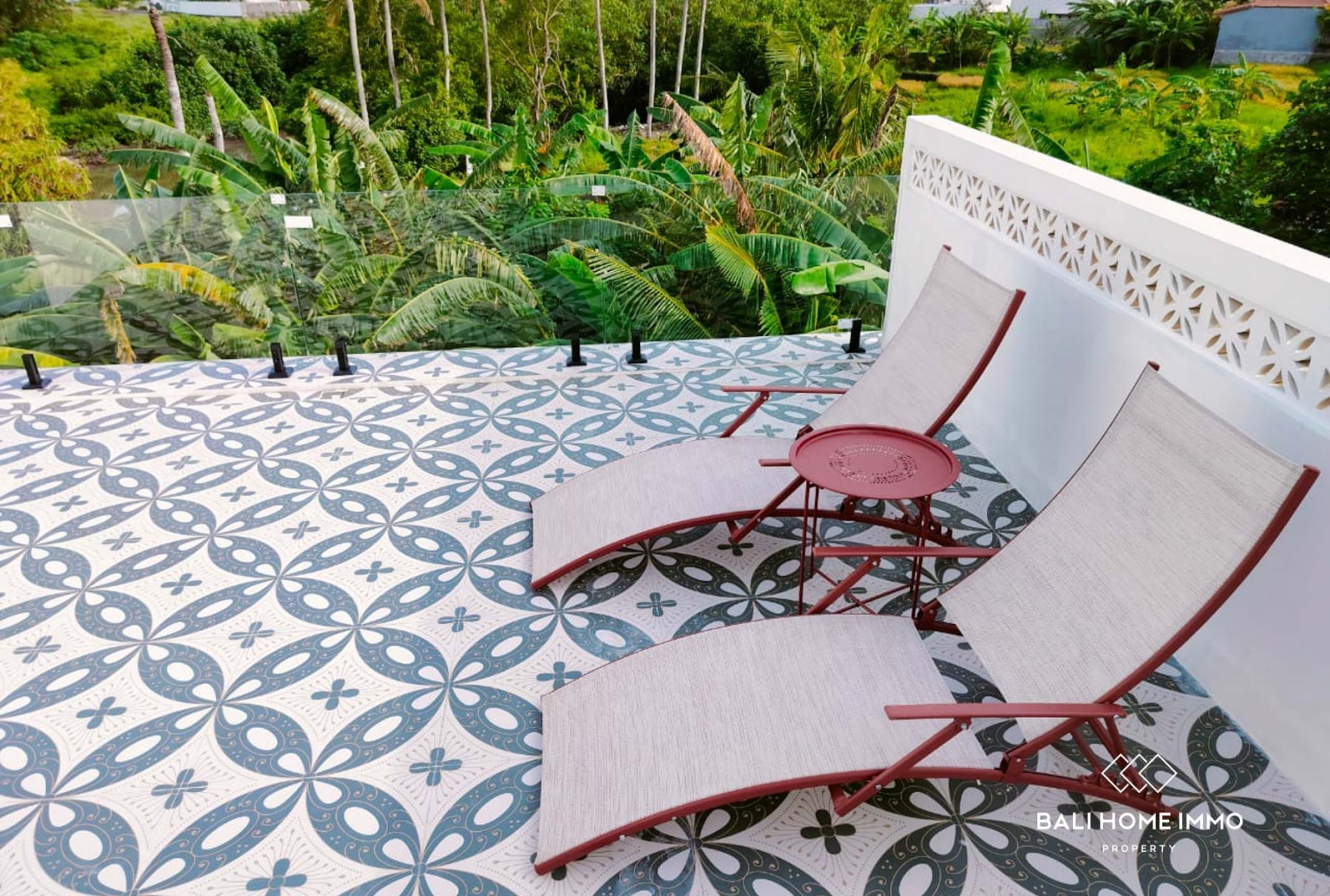 Villa moderne et élégante d'une chambre avec toit-terrasse à vendre à Seseh, Bali view 12