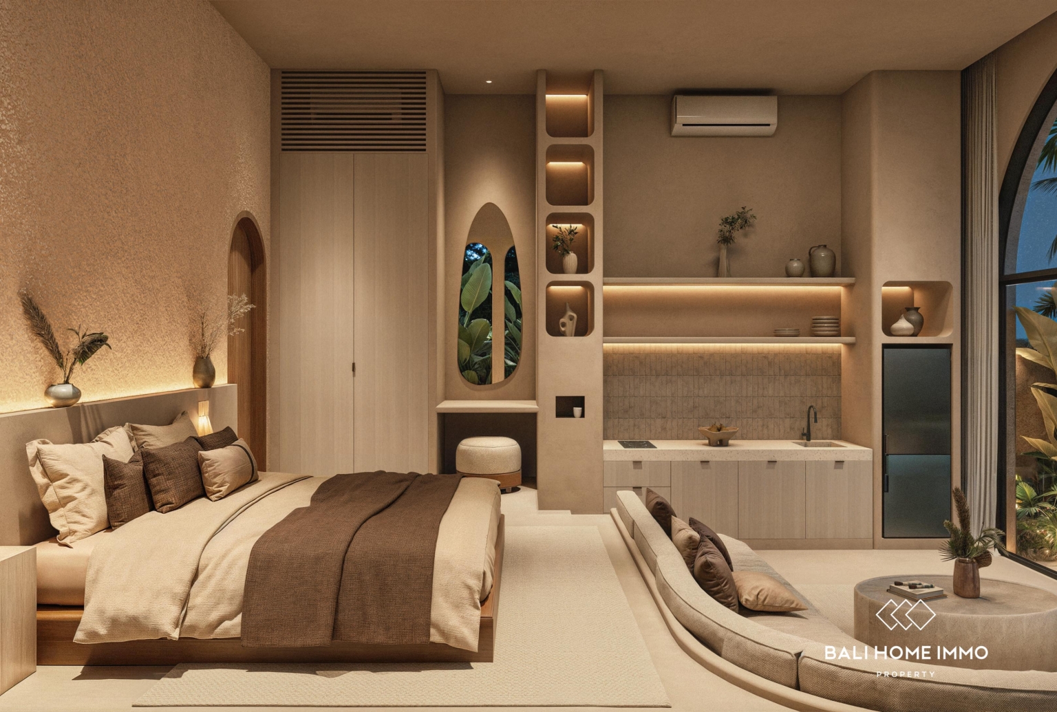 Villa 1 Kamar Tidur Bergaya Modern Dijual Hanya 5 Menit dari Pantai Nunggalan view 15