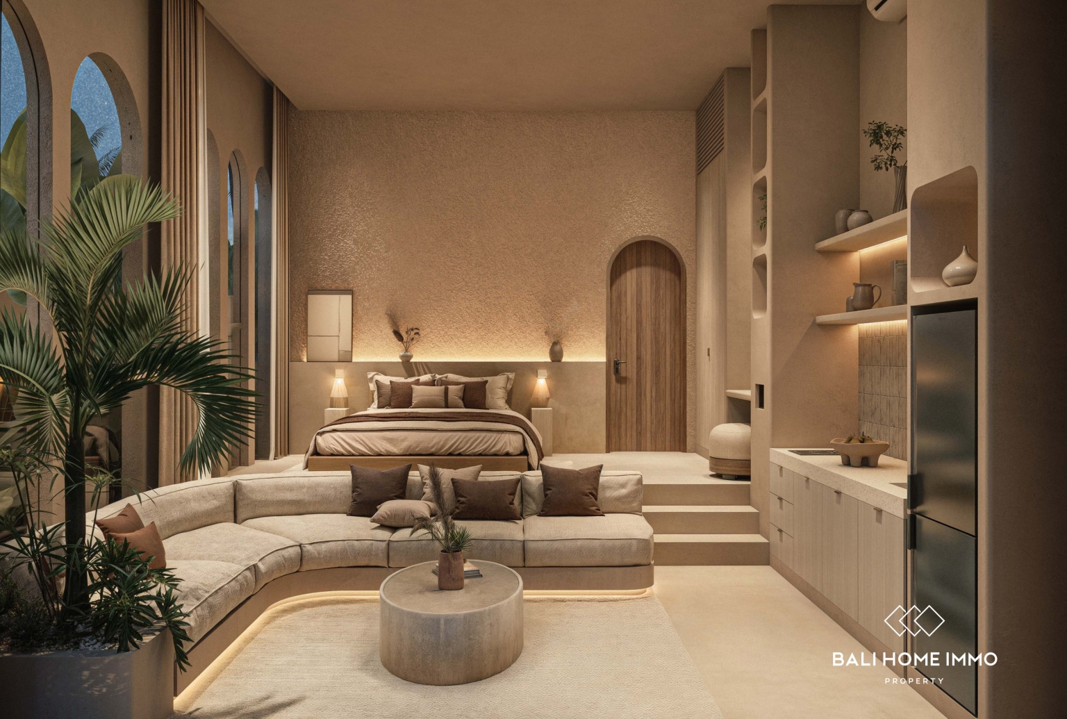 Villa 1 Kamar Tidur Bergaya Modern Dijual Hanya 5 Menit dari Pantai Nunggalan view 10