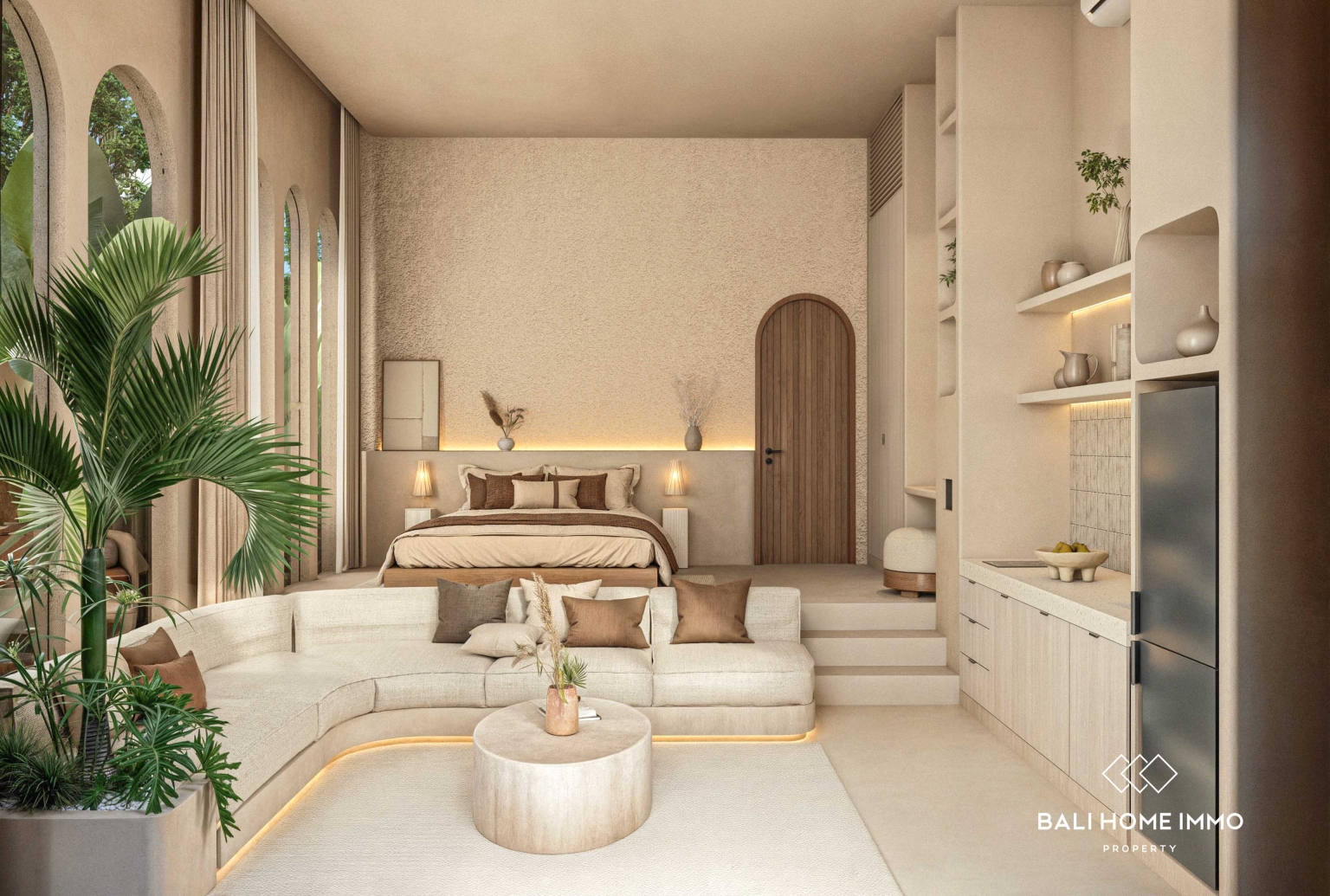 Villa 1 Kamar Tidur Bergaya Modern Dijual Hanya 5 Menit dari Pantai Nunggalan view 9