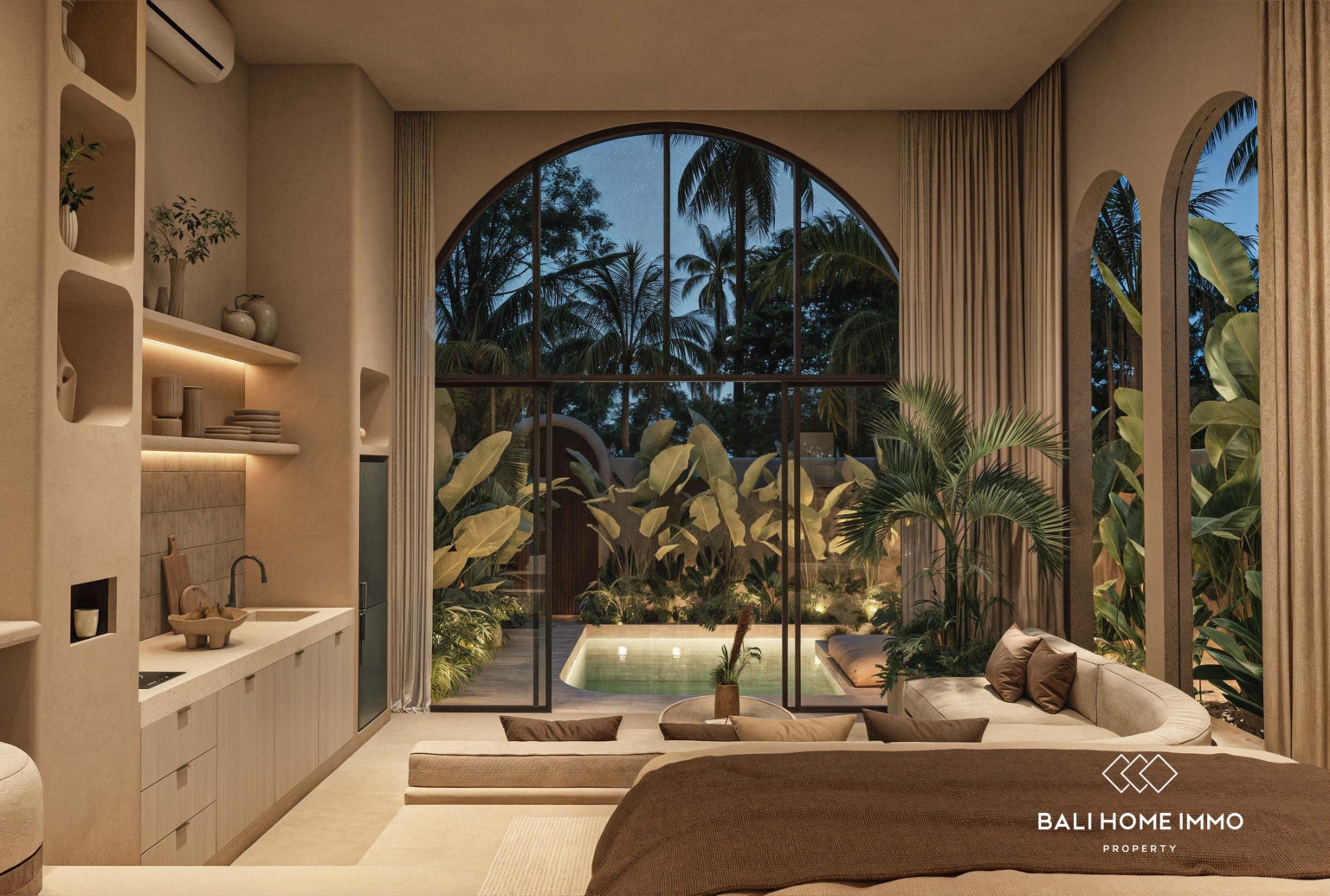 Villa 1 Kamar Tidur Bergaya Modern Dijual Hanya 5 Menit dari Pantai Nunggalan view 19