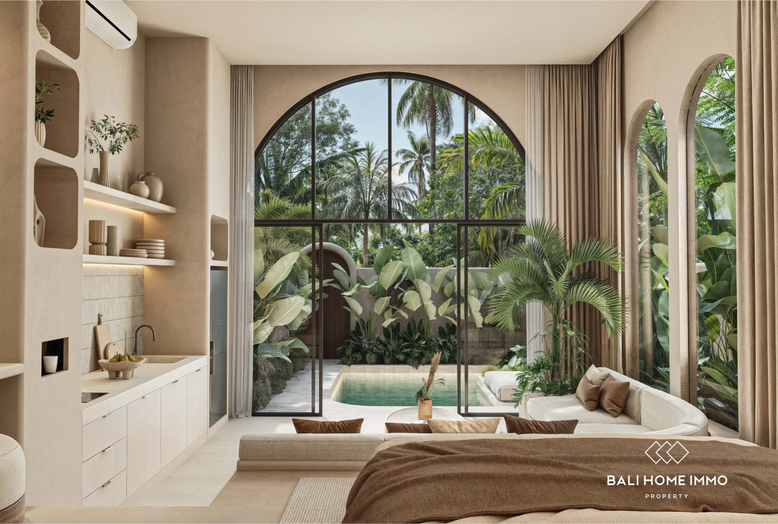 Villa 1 Kamar Tidur Bergaya Modern Dijual Hanya 5 Menit dari Pantai Nunggalan view 17