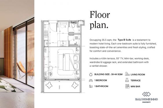 Image 13 from 1 Bedroom Luxury Suite for Sale Leasehold in Bali Padang Padang near Beach