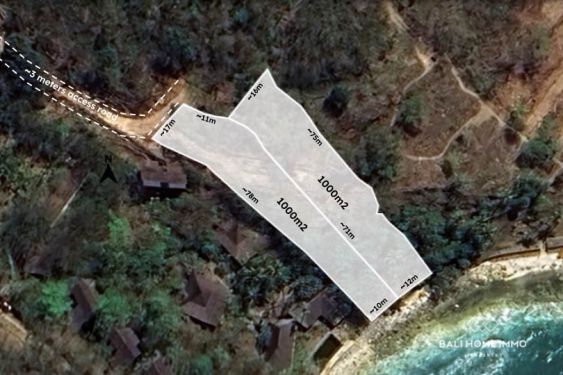 Image 1 from 10 are Beachfront Land for Sale in Nusa Ceningan
