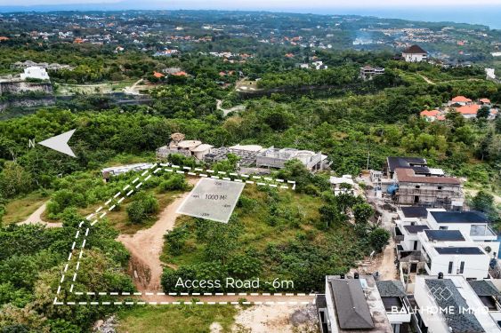 Image 1 from Terrain résidentiel de 10 ares à vendre en location avec vue imprenable sur l'océan à Uluwatu