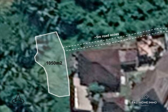 1050 m² land for sale in Ubud