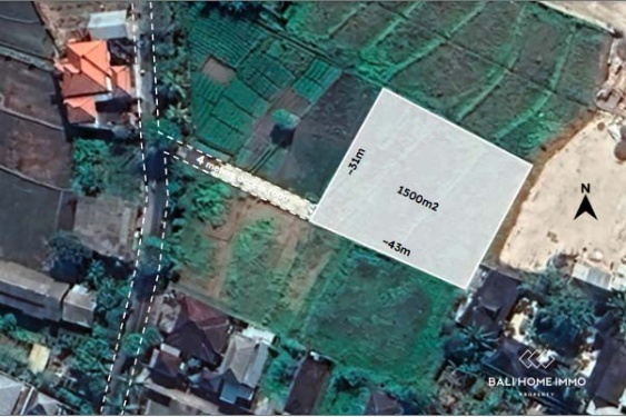 Image 1 from Terrain de 15 are à vendre en bail emphytéotique à Pererenan Nord