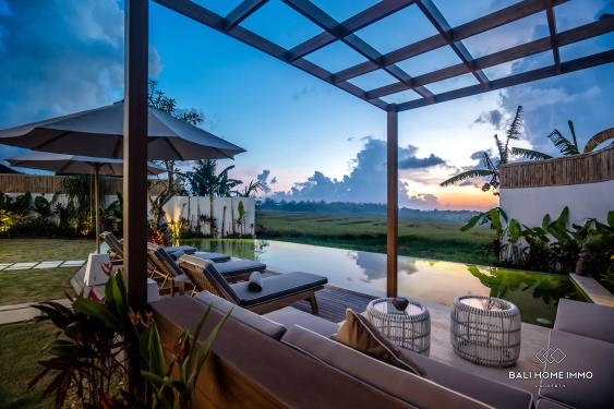 Image 14 from 2 bedroom modern tropical villa with ricefield view for sale leasehold in cemagi beachside