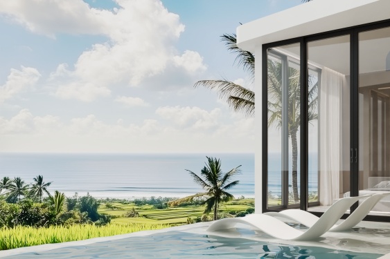 Vila Modern 2 Kamar Dijual dekat Virgin Beach Karangasem Bali
