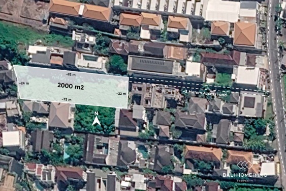Terrain de 2000 m² à proximité de la plage, à vendre en bail emphytéotique à Berawa, Bali