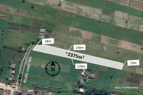 Image 1 from 23 are Land for Sale Freehold with Ricefield View in Seminyak  Bali