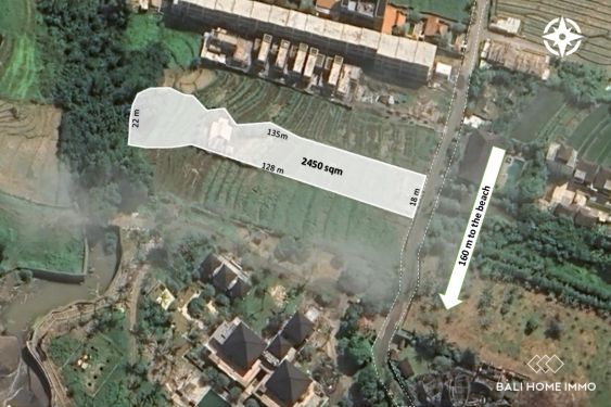 Image 2 from Disewakan tanah depan jalan 24,5 are jarak berjalan kaki dari Pantai Cemagi