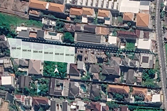 Terrain de 300 m² à proximité de la plage, à vendre en bail emphytéotique à Berawa, Bali