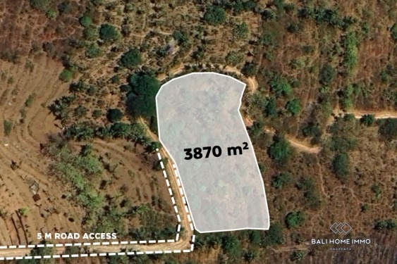 3870 m² LAND FOR SALE FREEHOLD IN NUSA PENIDA