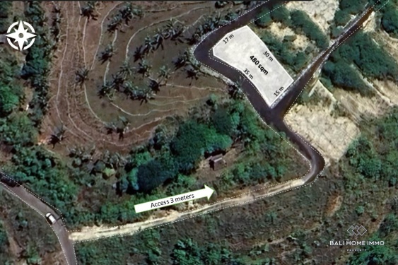 Image 1 from 4.8 are land with ocean view for sale freehold in Nusa Penida