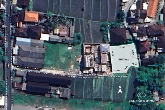 Image 1 from 5.1 Dijual Tanah Pemandangan Sawah di Kerobokan Bali