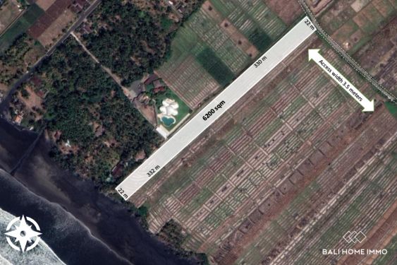 Image 1 from 62 are beachfront land for sale leasehold in Pasut Beach Tabanan