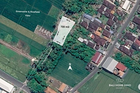 720 m² Land With Greenzone View for Leasehold Sale in Kedungu Tabanan Bali