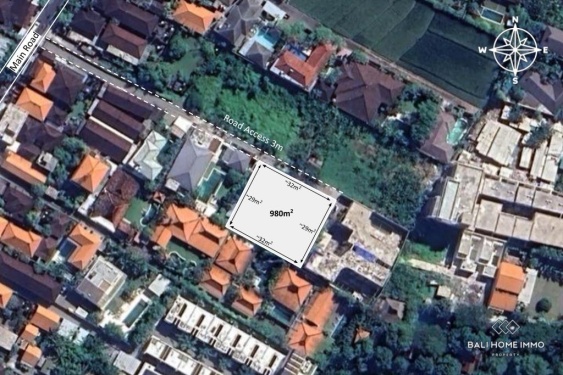 9.8 are land for sale leasehold in Canggu Berawa