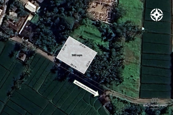 Image 1 from Terrain de 5.8 ares avec vue sur les rizières à vendre à Kedungu