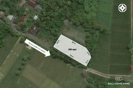 Image 1 from 9 are land with ricefield view for sale in kedungu