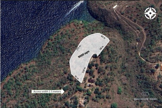 Image 1 from Tanah seluas 90 are dengan pemandangan laut dijual leasehold di Nusa Penida