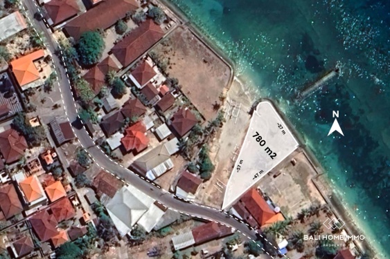 BEACH FRONT 780 m² LAND FOR LEASEHOLD SALE in NUSA PENIDA BALI