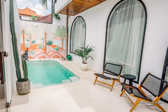 Image 1 from Villa cantik 1 kamar dijual dengan status hak sewa di Umalas, Bali.