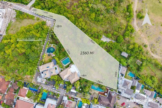 Image 1 from Good Deals Land for Sale Freehold in Ungasan with Ocean View on the Second Floor