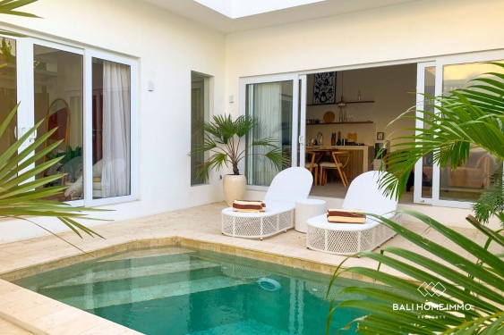 Villa moderne et minimaliste d'une chambre à coucher à vendre en bail emphytéotique à Canggu, Bali