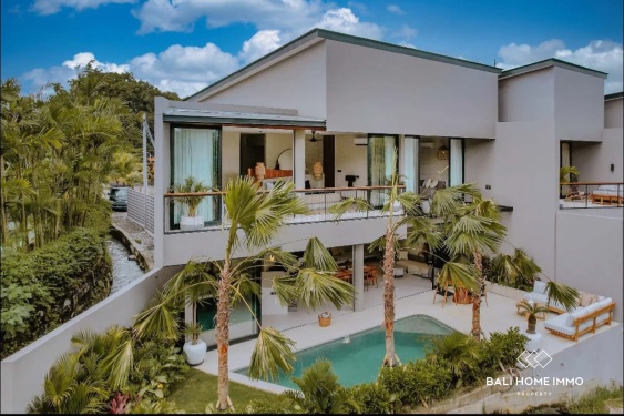 Villa moderne de 2 chambres avec vue sur les rizières à vendre à Canggu Bali