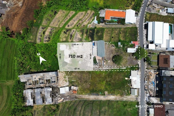 NEAR BEACH 710M2 LAND FOR FREEHOLD SALE in PERERENAN BALI