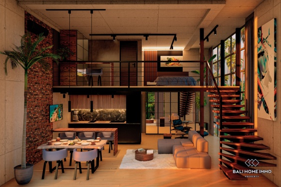 Image 3 from Apartemen loft 1 kamar off-plan untuk dijual  di Umalas, Bali.