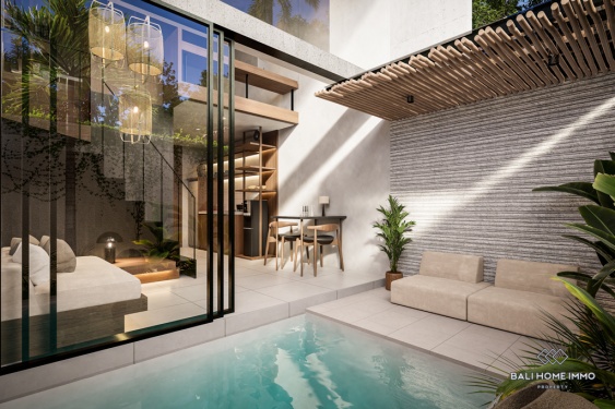 Villa en mezzanine 1 chambre sur plan à vendre à Bumbak-Umalas