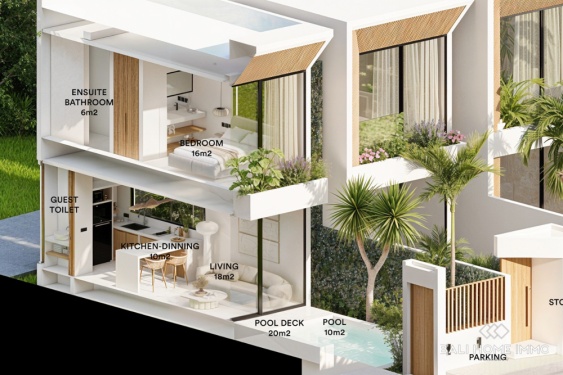 Image 8 from Villa 1 chambre sur plan à vendre en bail emphytéotique près de la plage de Nunggalan