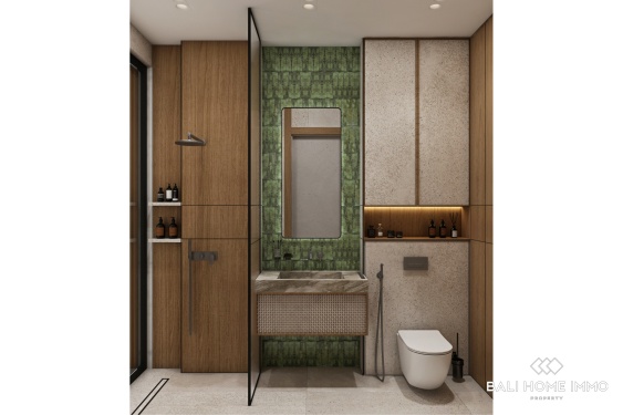 Image 19 from Villa moderne tropicale de 2 chambres avec vue sur l'océan, sur plan, à vendre près de GWK à Melasti