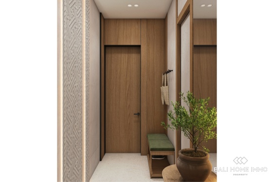 Image 16 from Villa moderne tropicale de 2 chambres avec vue sur l'océan, sur plan, à vendre près de GWK à Melasti