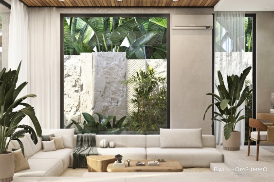 Image 3 from Villa moderne tropicale de 2 chambres avec vue sur l'océan, sur plan, à vendre près de GWK à Melasti