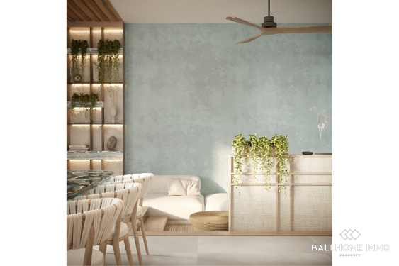 Image 6 from Villa moderne tropicale de 2 chambres avec vue sur l'océan, sur plan, à vendre près de GWK à Melasti