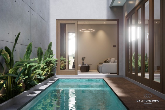 Image 1 from Villa moderne de 2 chambres sur plan, en pleine propriété ou en bail emphytéotique, à Kedungu