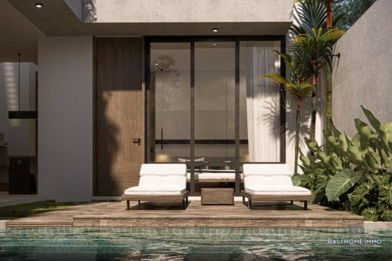 Image 3 from Villa moderne de 2 chambres sur plan à vendre en bail avec vue sur les rizières près de Canggu Bali