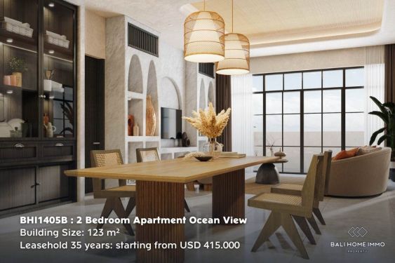 Image 4 from appartement de 2 chambres à coucher avec vue sur l'océan à vendre avec bail à Bali Benoa