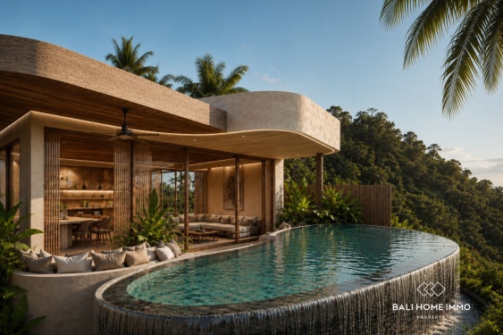 Villa Tropicale de 2 Chambres sur Plan à Uluwatu avec Piscine Privée de Style Lagon