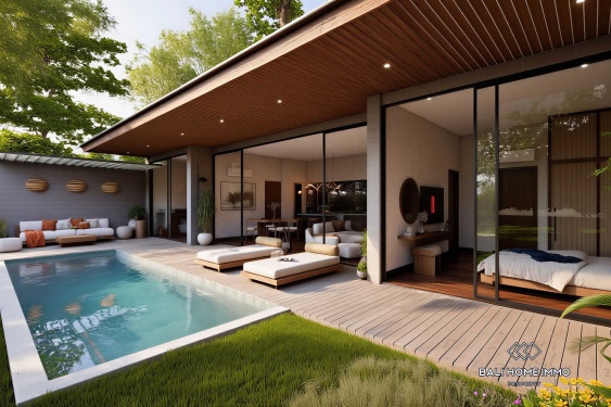 Image 2 from Villa 2 Kamar off-plan Dijual dengan Status Hak Sewa di Tepi Pantai Pererenan, Bali