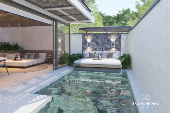 Villa de 2 chambres sur plan à vendre en bail emphytéotique à Pererenan, en bord de mer, Bali