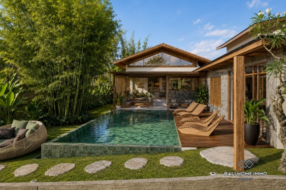 Villa 2 Kamar Off-plan berpemandangan Hutan Dijual di Sayan Ubud