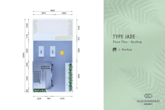 Image 6 from Off Plan 2 bedroom villa with rooftop for sale leasehold in Bali Pererenan